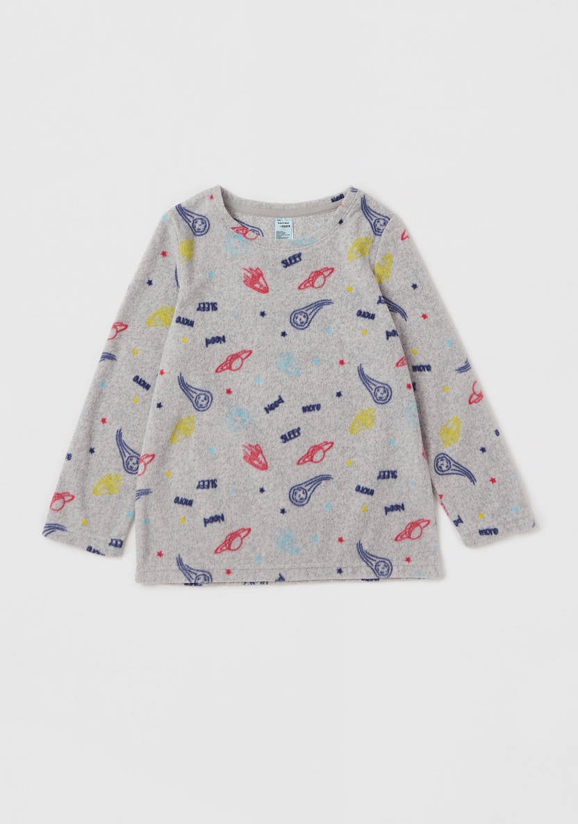 Max Pajama Gray Fleece Boys