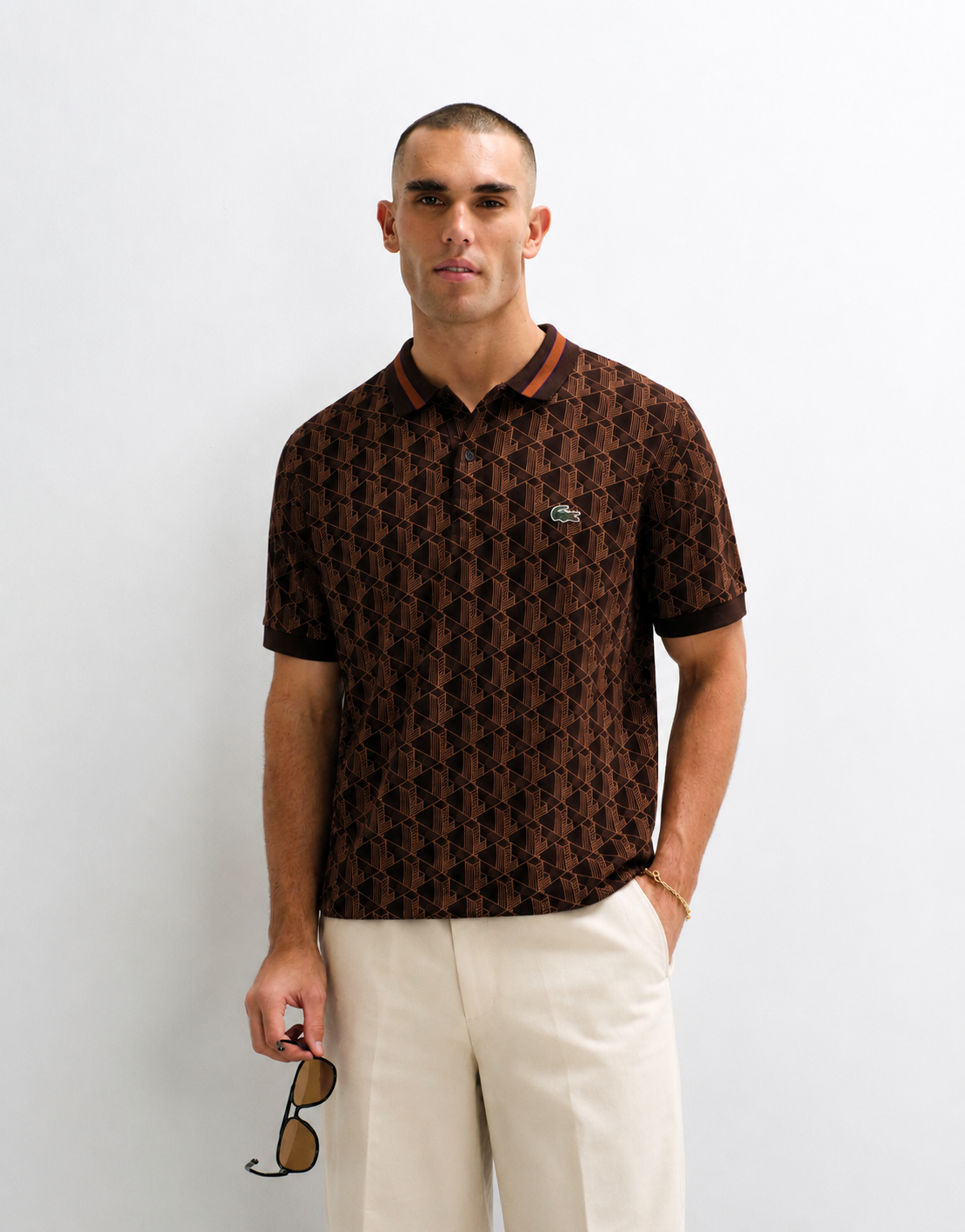 Lacoste Monogram Jacquard Polo Shirt