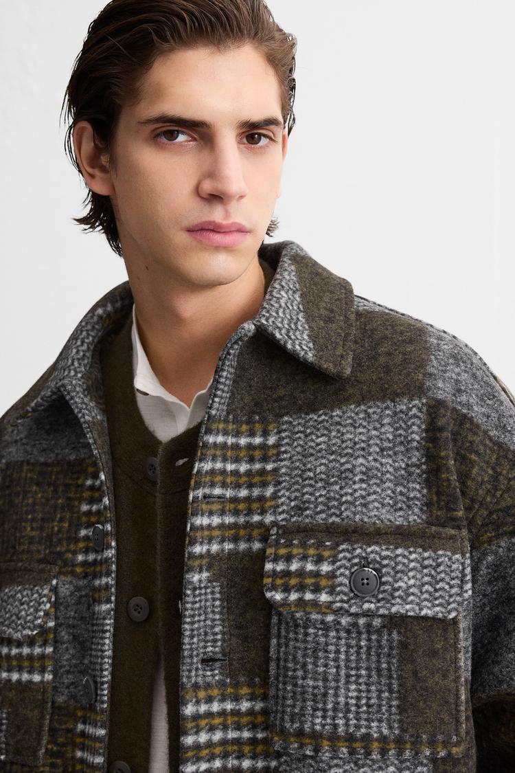 Zara jacket Paded bomber Wool
