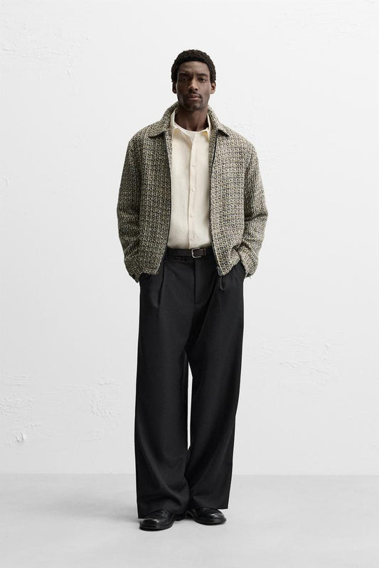 Jacket Zara textured Biege
