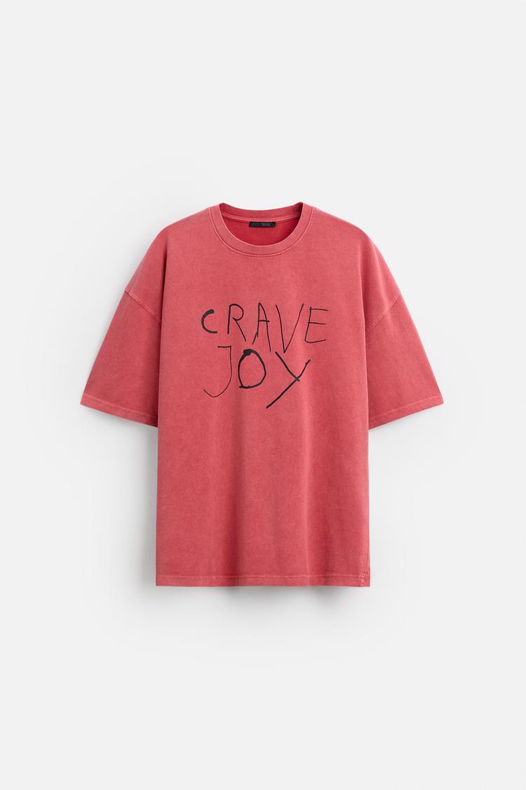 Zara T-Shirt With Contrast Patch