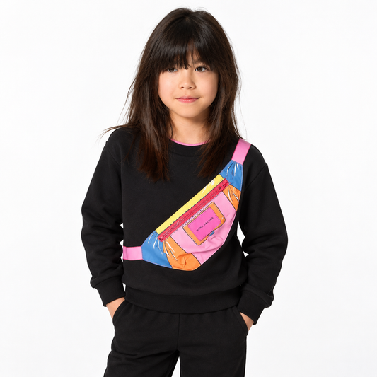 MARC JACOBS Girls Blue Crossbody Bag Sweatshirt
