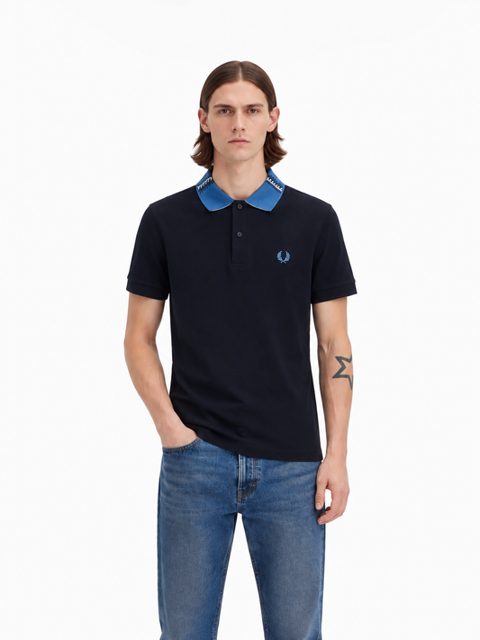 Fred Perry  polo shirt blue collar