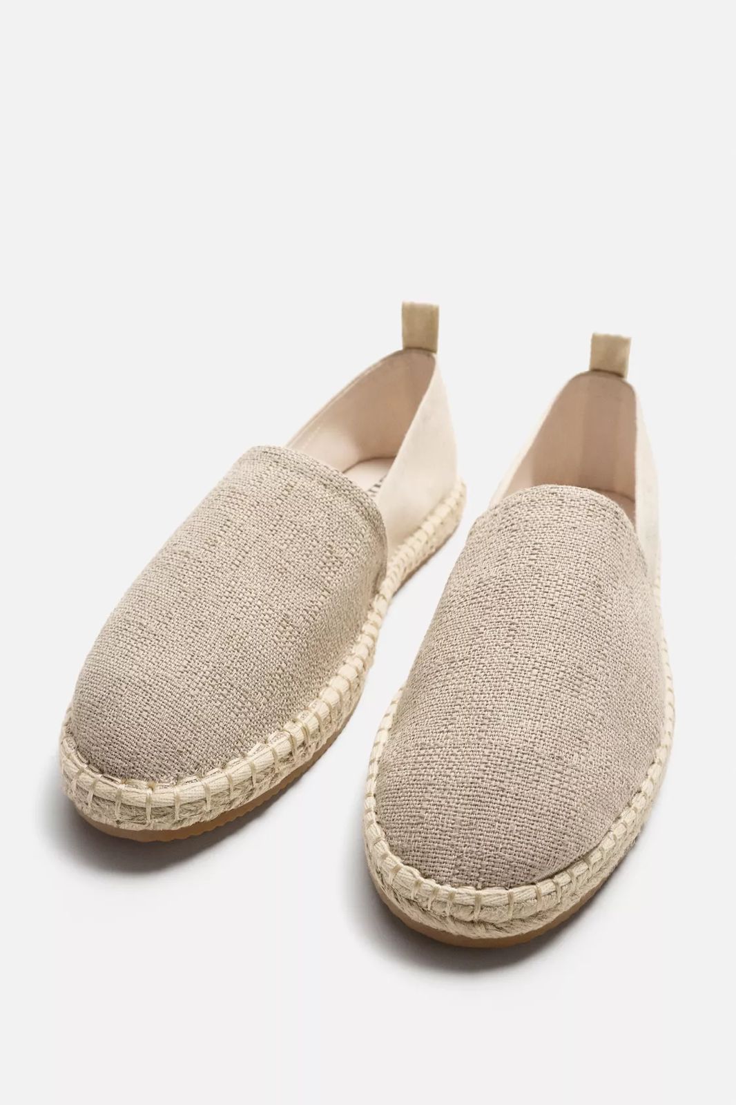 ZARA Textured Beige Espadrilles – Lightweight Summer Slip-On