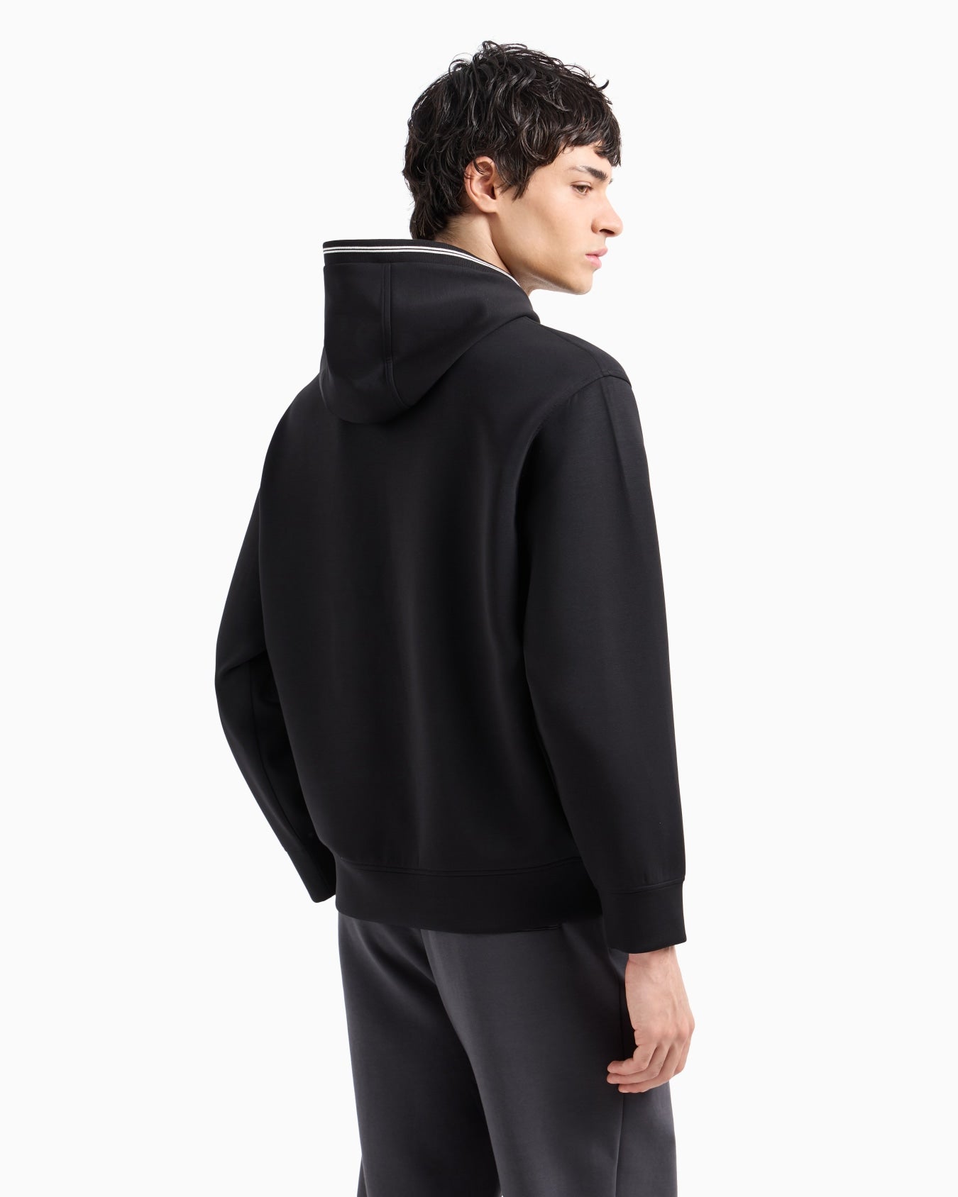HOODIE  Emporio Armani S-LOGO INTRLOCK P- HOOD BLACK