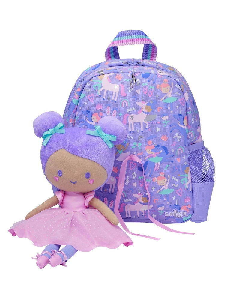 Smiggle teeny tiny backpack come with ballerina plush
