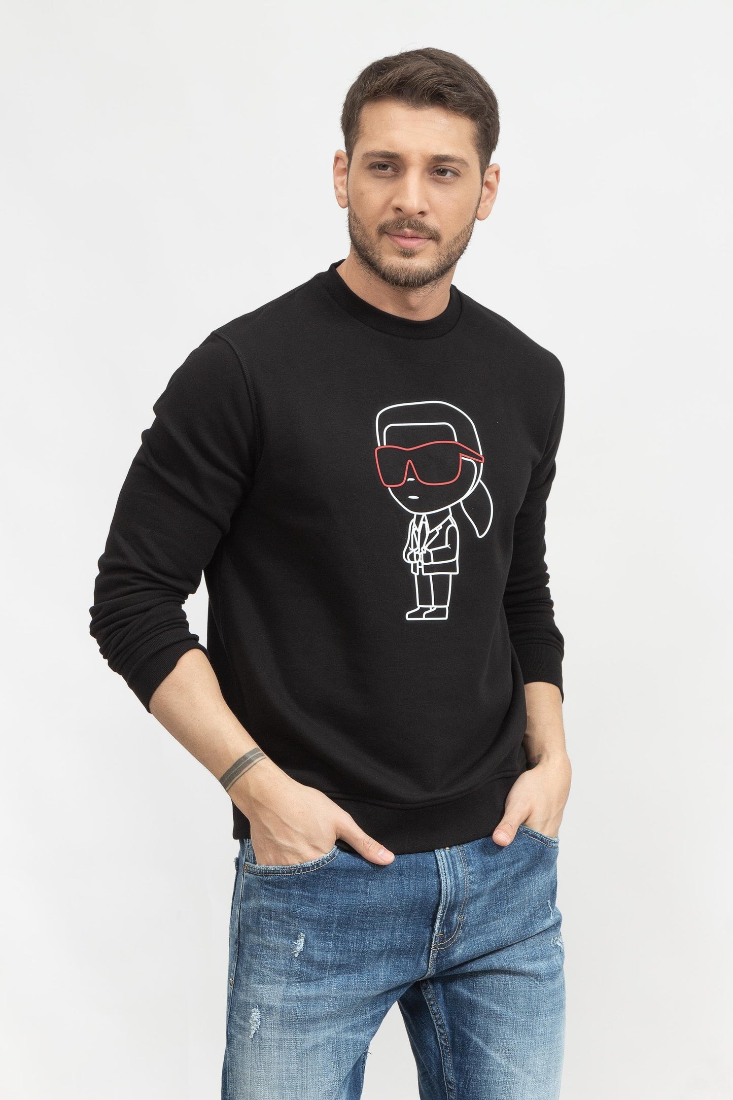 KARL LAGERFELD Round Sweatshirt Slim Fit Uni Sex