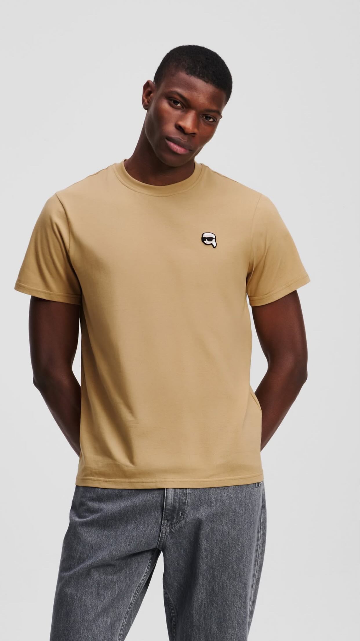 Karl Lagerfeld Ikonk Tshirt Fit Bigger Biege