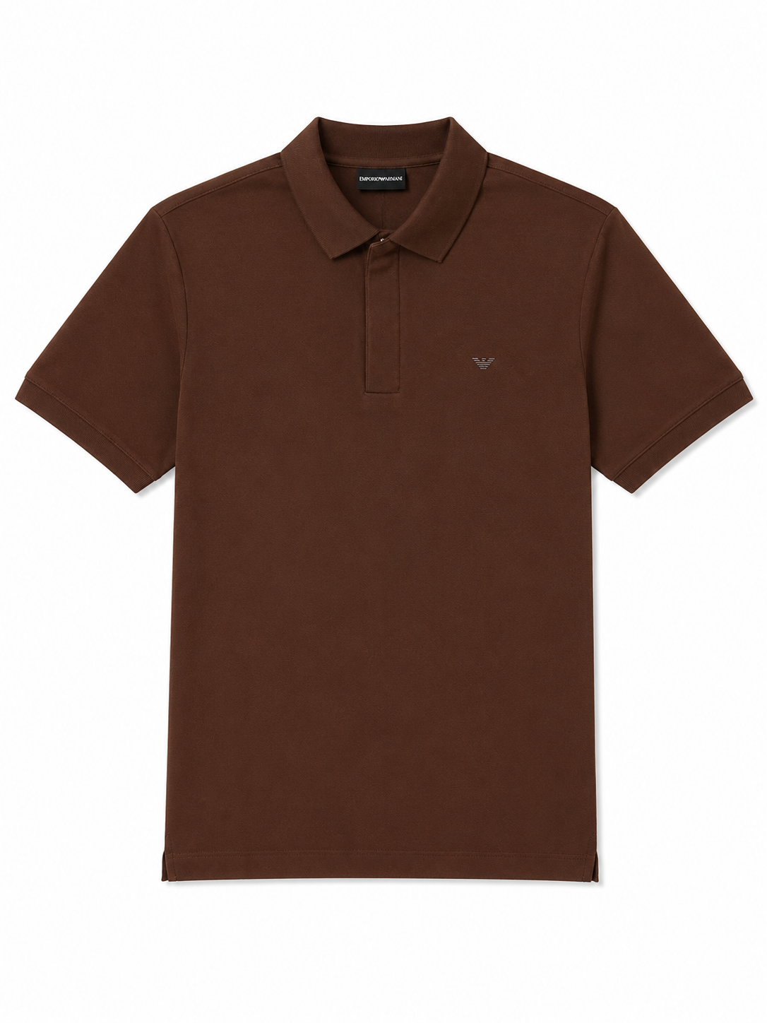 Emporio Armani brown zipper  polo tshirt
