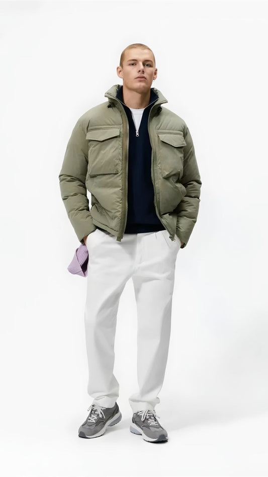 Zara JACKET PADDED WITH POCKETS green