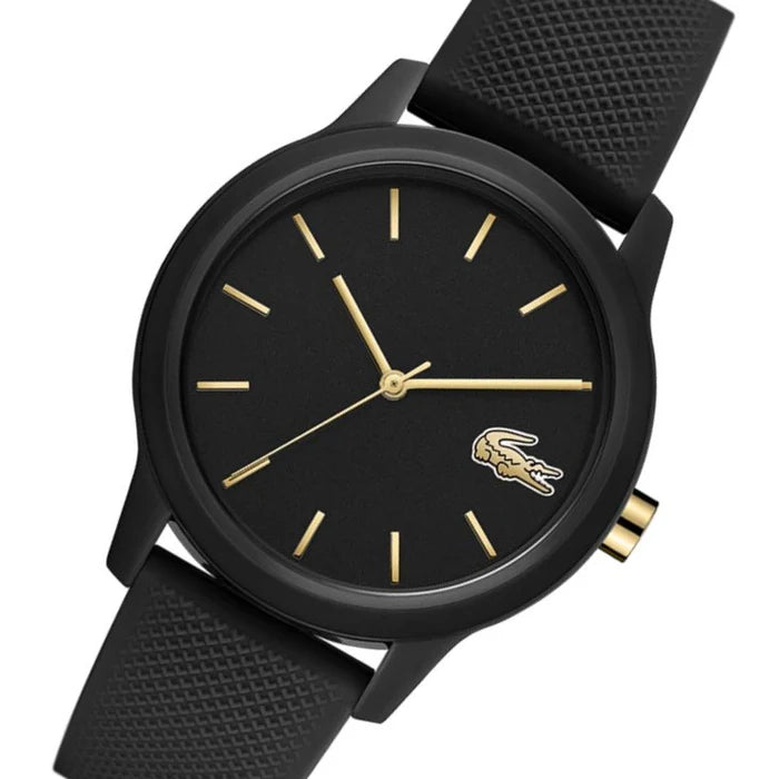Lacoste 12.12 Black Silicone Unisex Watch - 2001064