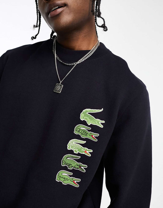 LACOSTE FIVE LOGO Sweatshirt navy