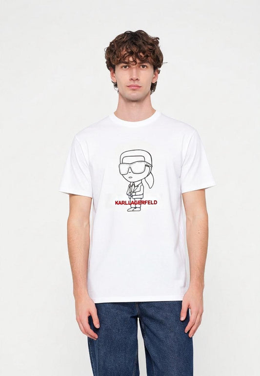 KARL LAGERFELD MDL BG LOGO WHITE  TSHIRT