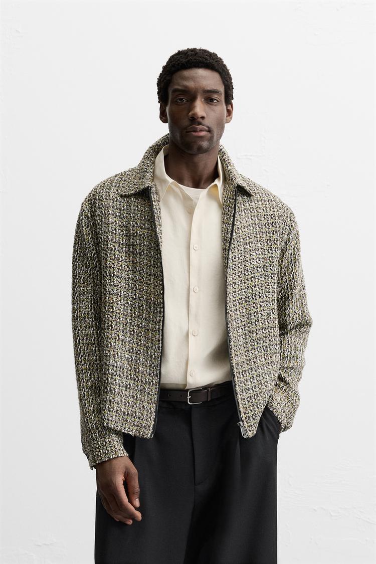 Jacket Zara textured Biege