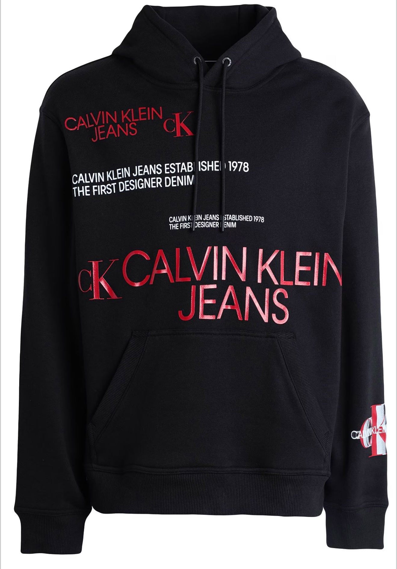 HOODIE  CALVIN KLEIN MULTI URBAN FLEECE  BLACK