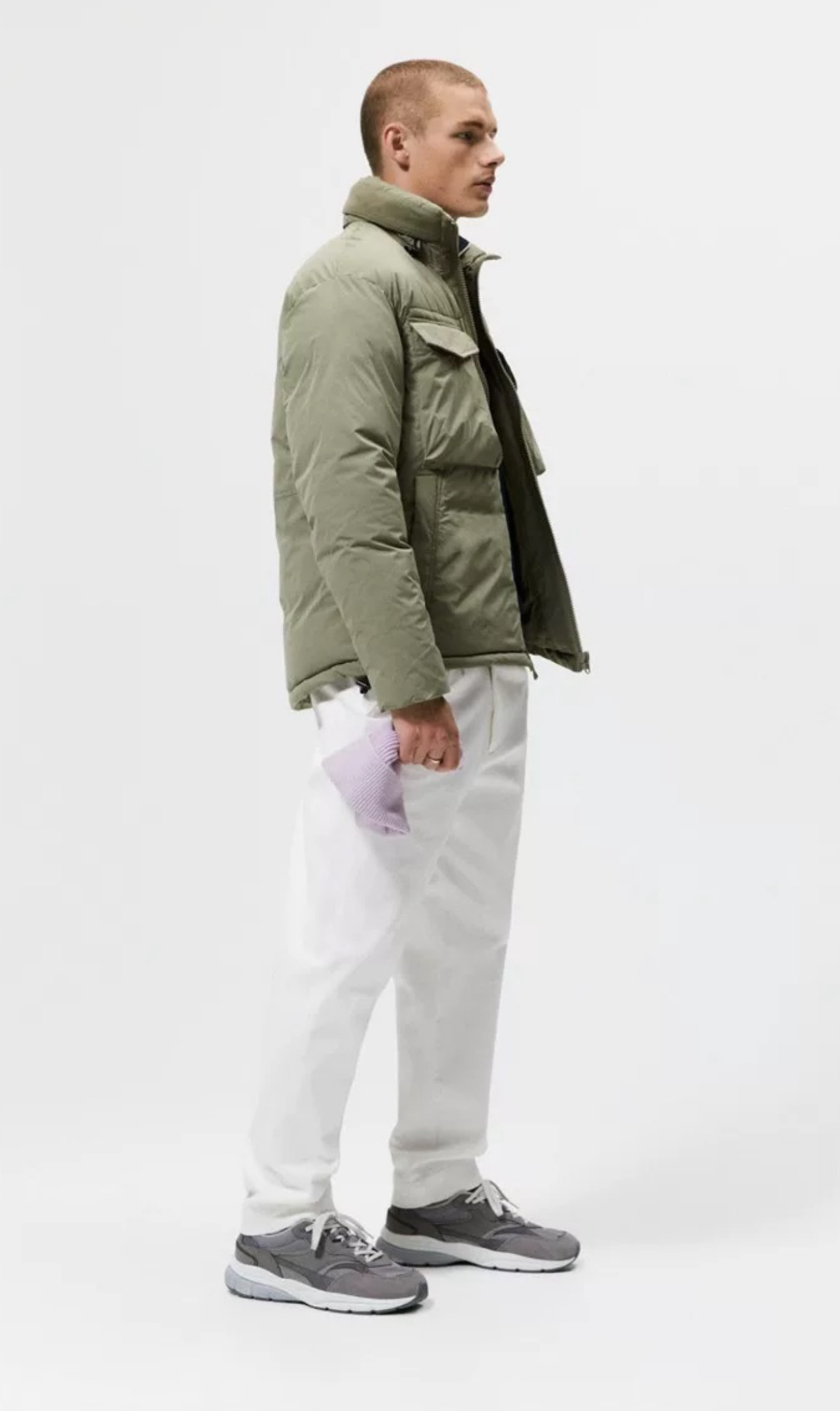 Zara JACKET PADDED WITH POCKETS green