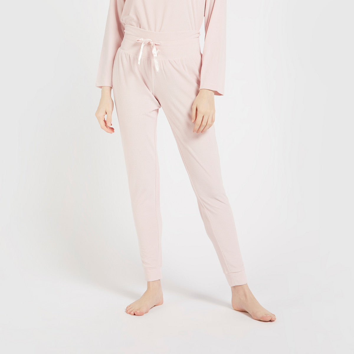 Solid Round Neck T-shirt and Full Length Pyjama Set