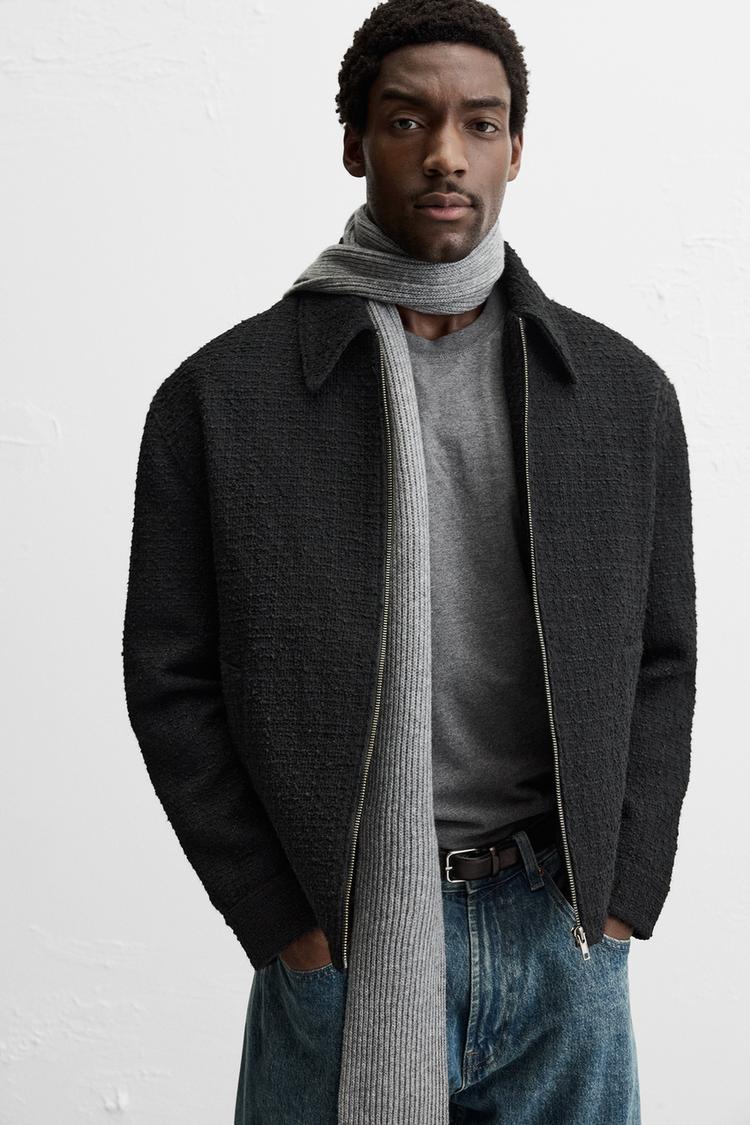 Jacket Zara textured Black