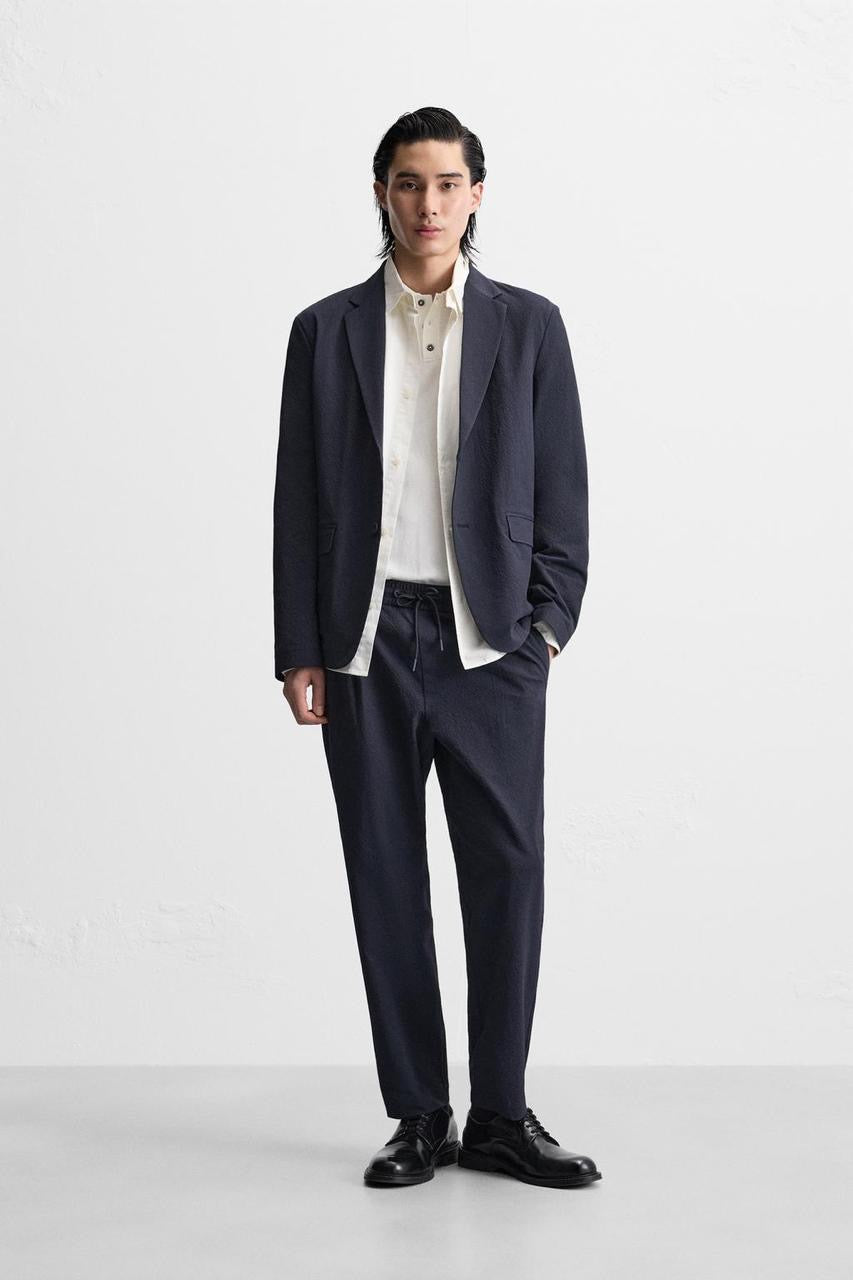 ZARA Textured Summer Trousers