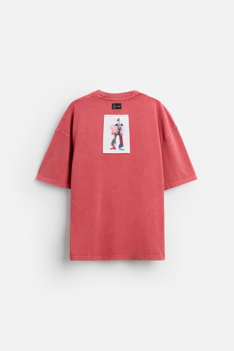 Zara T-Shirt With Contrast Patch