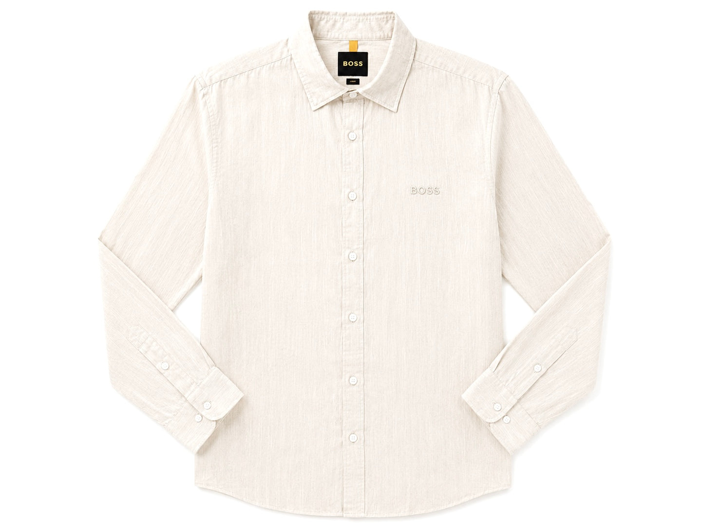 BOSS offwhite Relegant  Slim Fit 100% Linen Shirt
