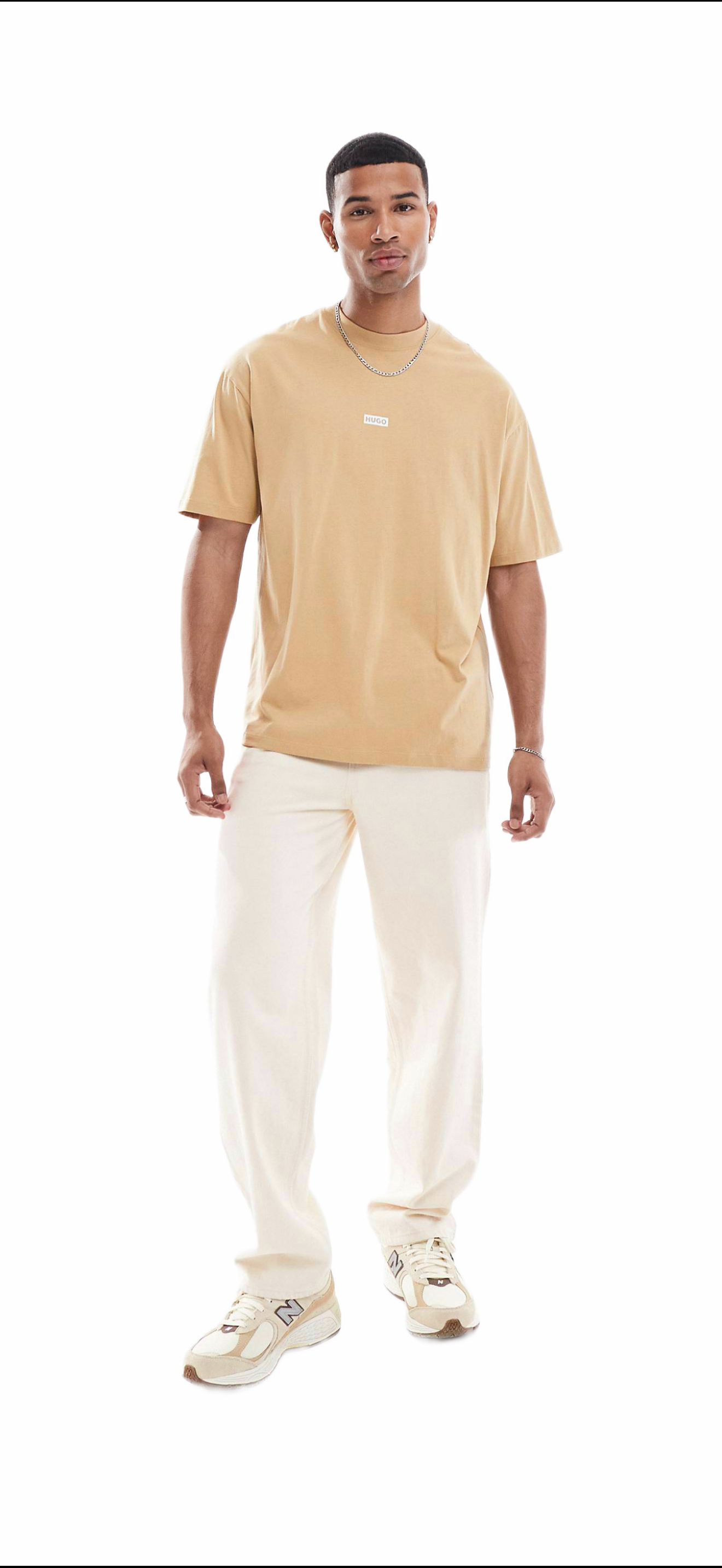 HUGO OVERSIZED TSHIRT BEIGE