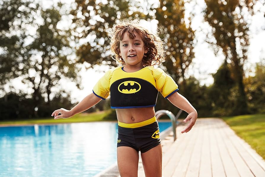 Zoggs Z802318120 Justice League Water Confidence Water Wing Swim Vest for 2-3Years, Batman
