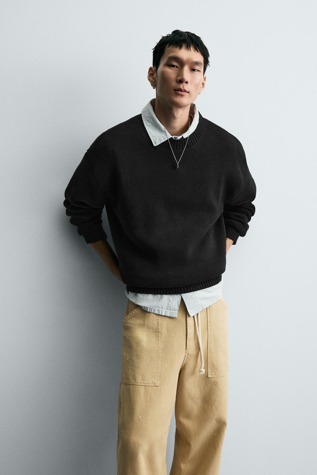 Zara Men Blend Pullover Black