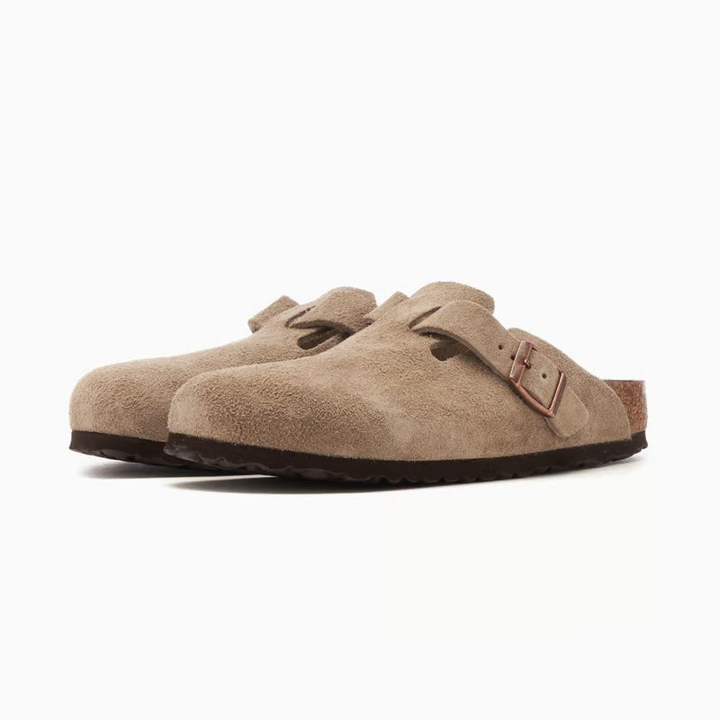 Birkenstock Boston clogs in Taupe Suede