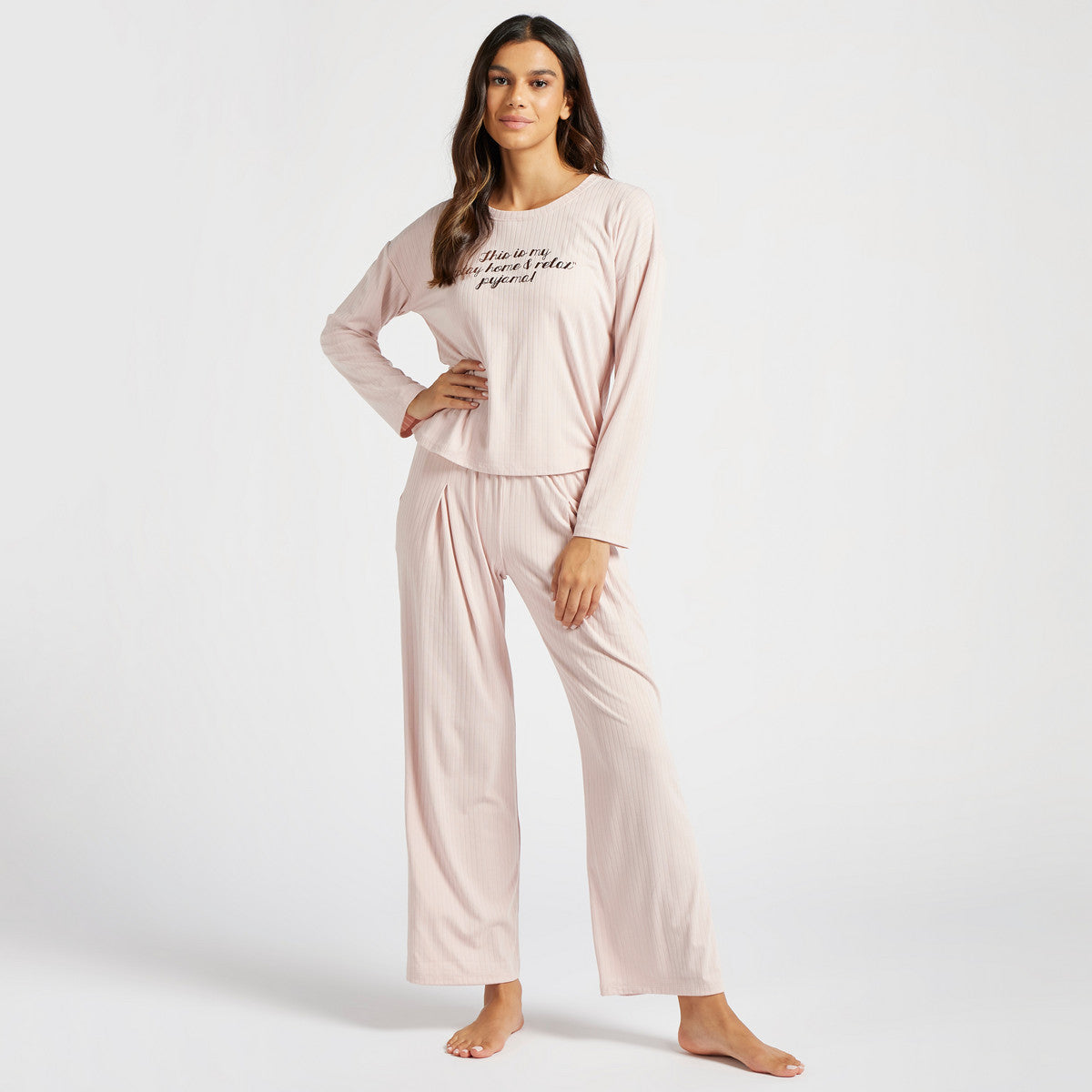 Printed T-shirt and Full Length Pyjama Set