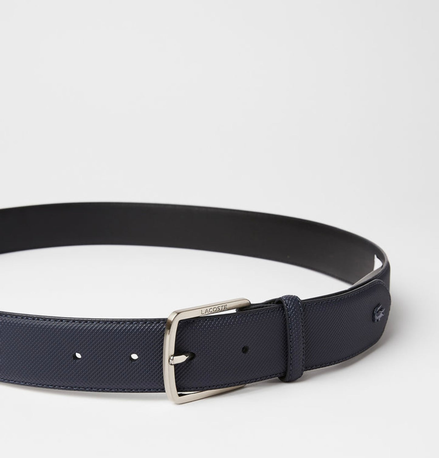 LACOSTE LEATHER BELT NAVY 110 cm