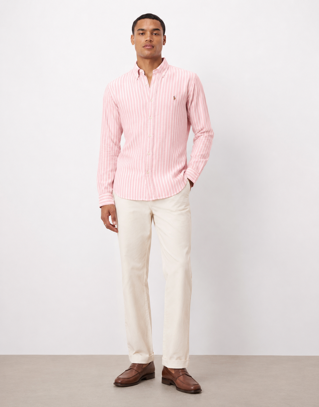 Polo Ralph Lauren striped linen button-down shirt custom fit