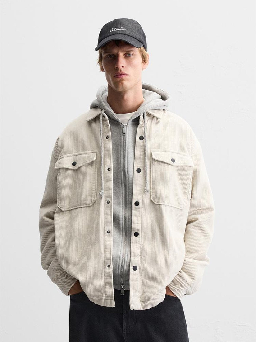 Over Shirt Zara Suede Shirt off white