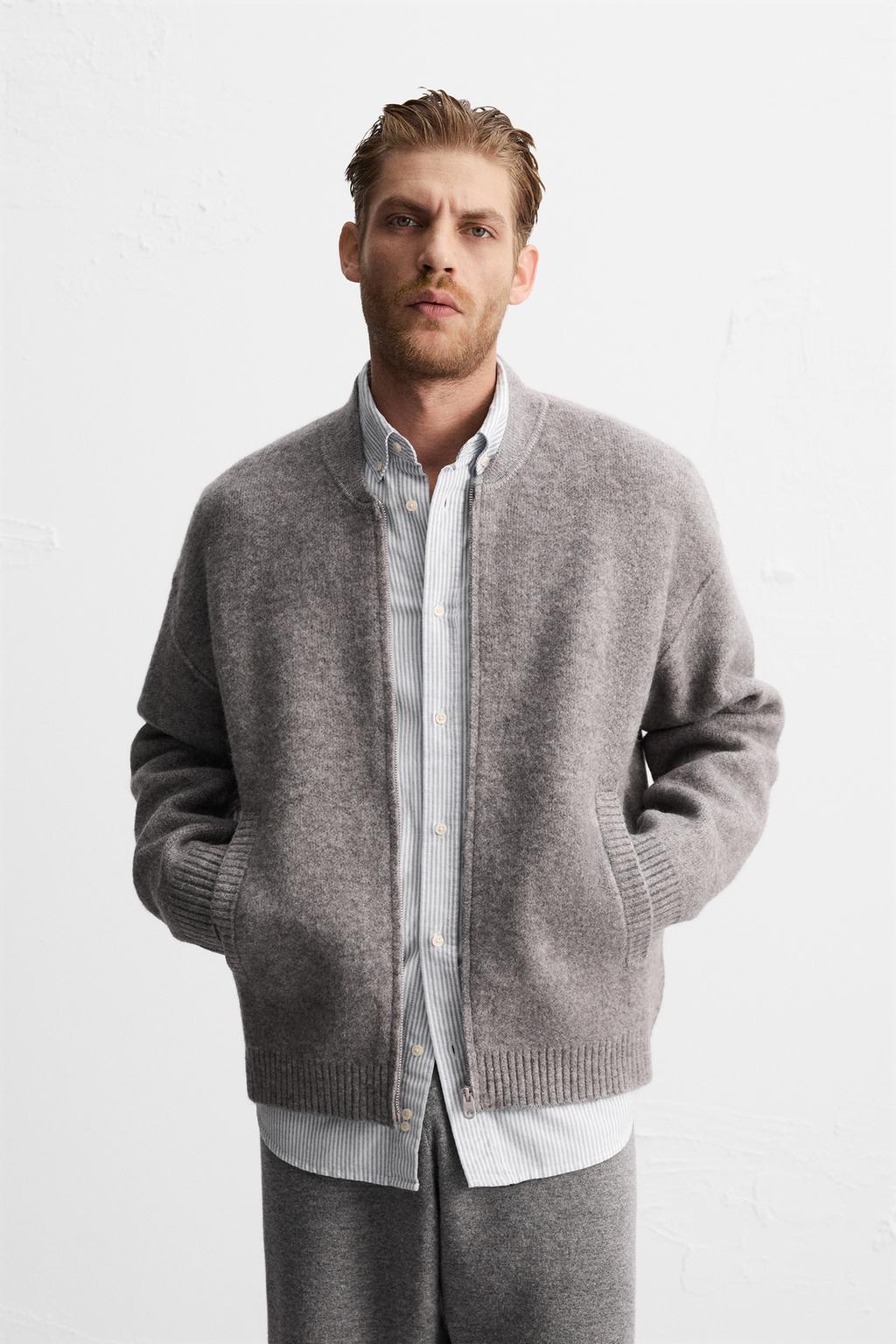 Jacket Zara Zip Up Wool