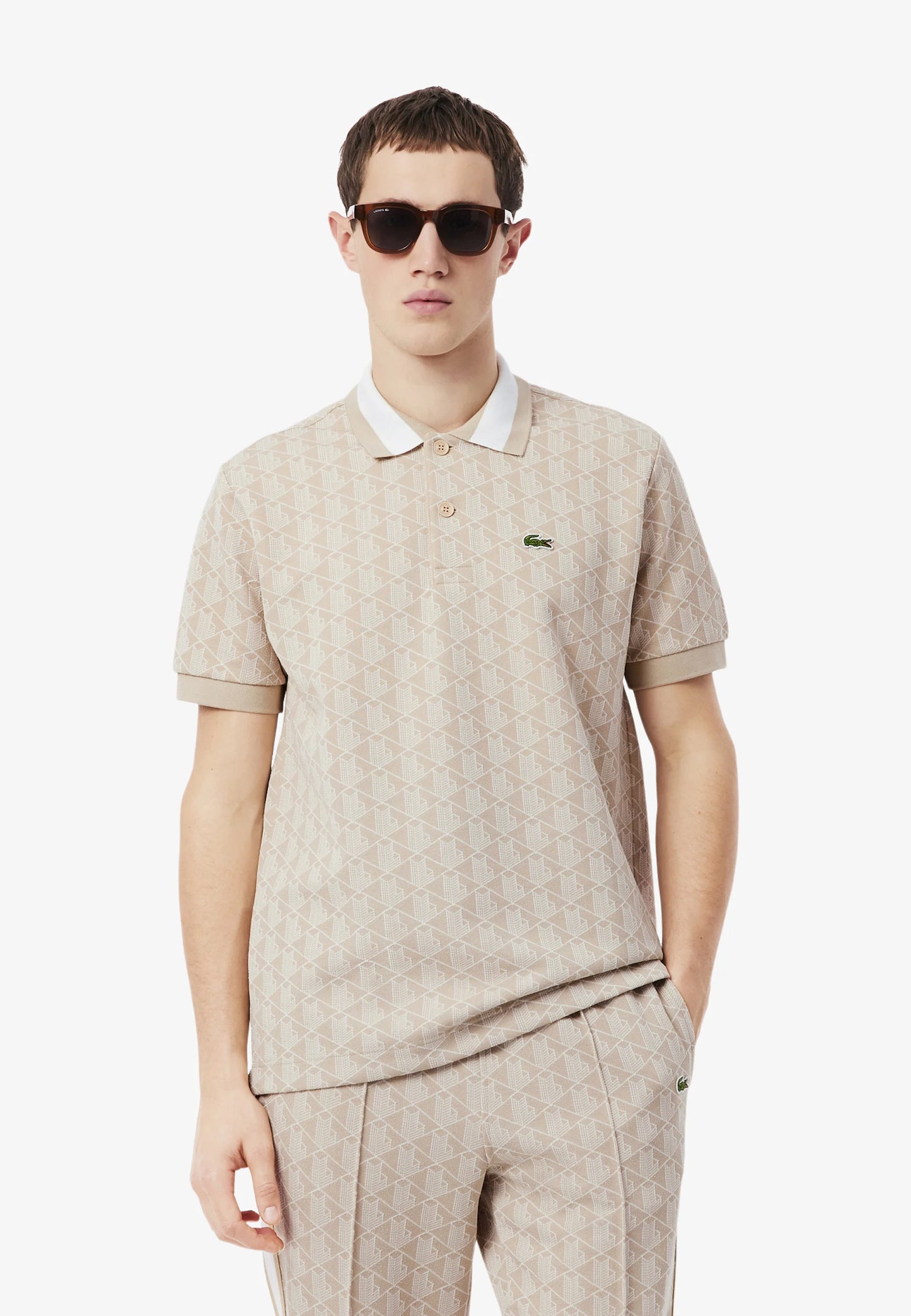 Lacoste Monogram Jacquard Polo Shirt