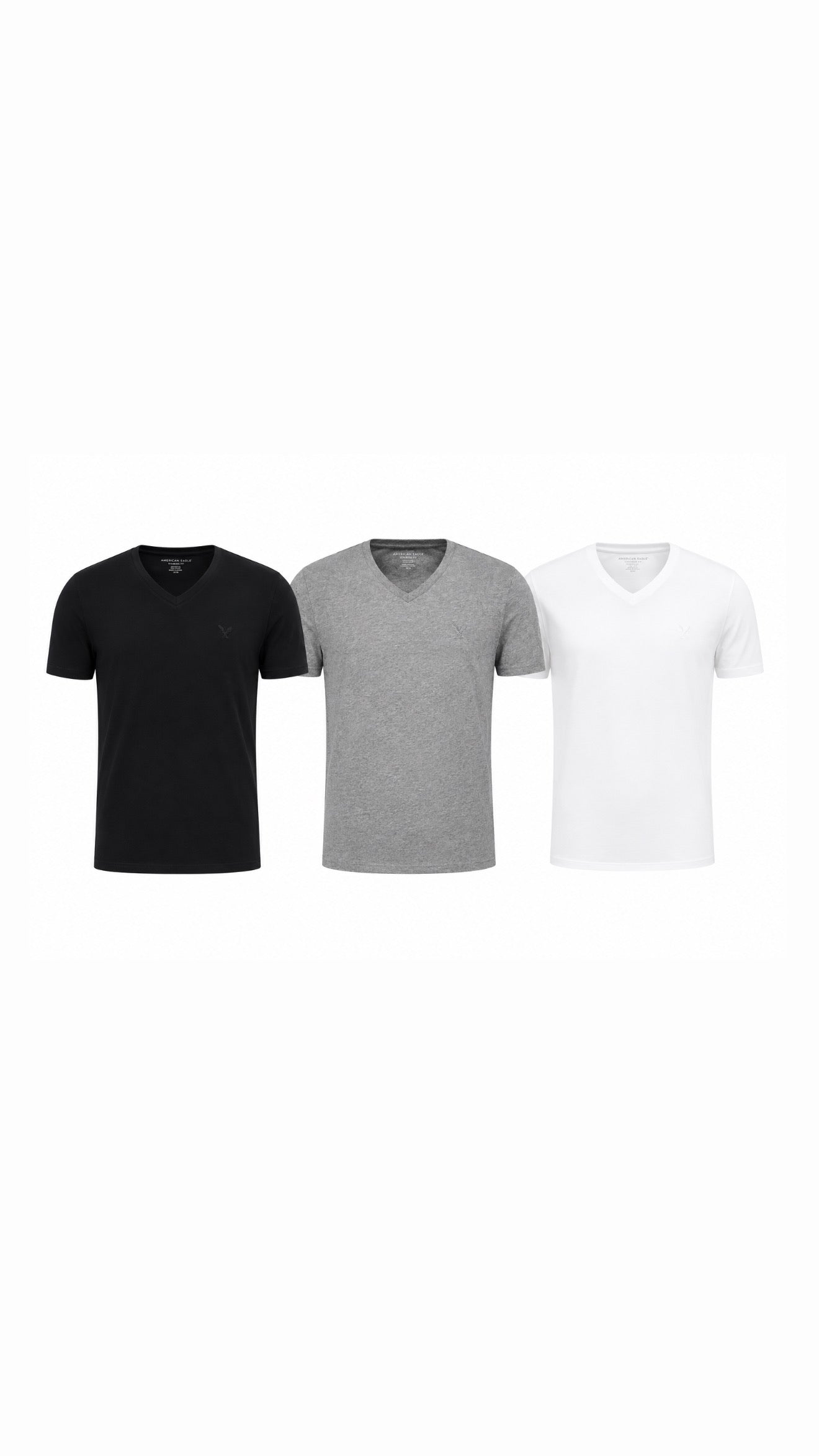 American Eagle 3-Pack Standard Fit Super Soft V-Neck Tees
