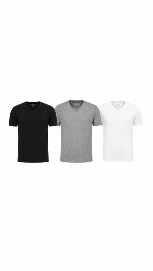 American Eagle 3-Pack Standard Fit Super Soft V-Neck Tees