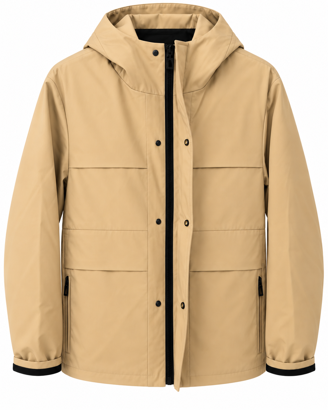 Zara Beige Hooded Jacket