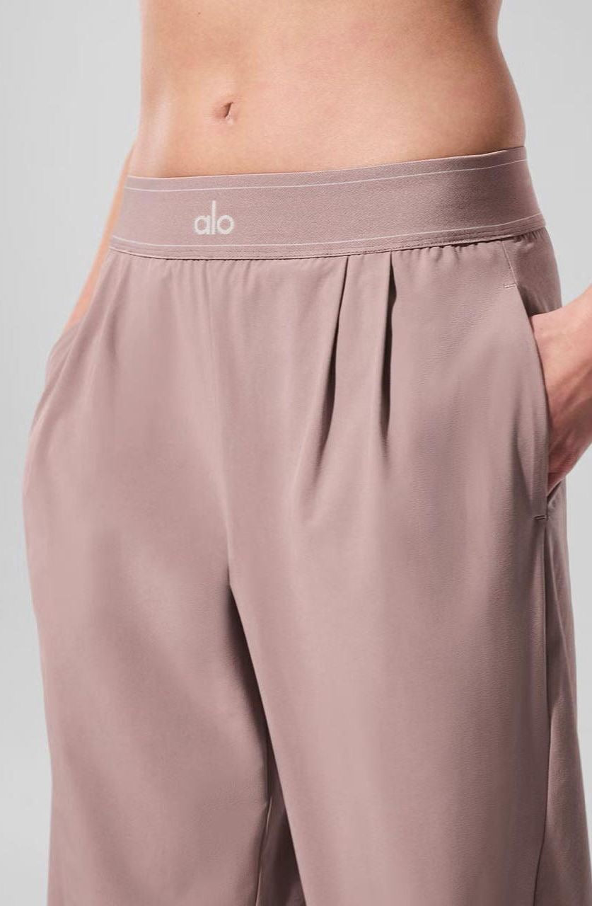 ALO HighRise Logo Elastic Waist Yoga Pants (fit smaller)
