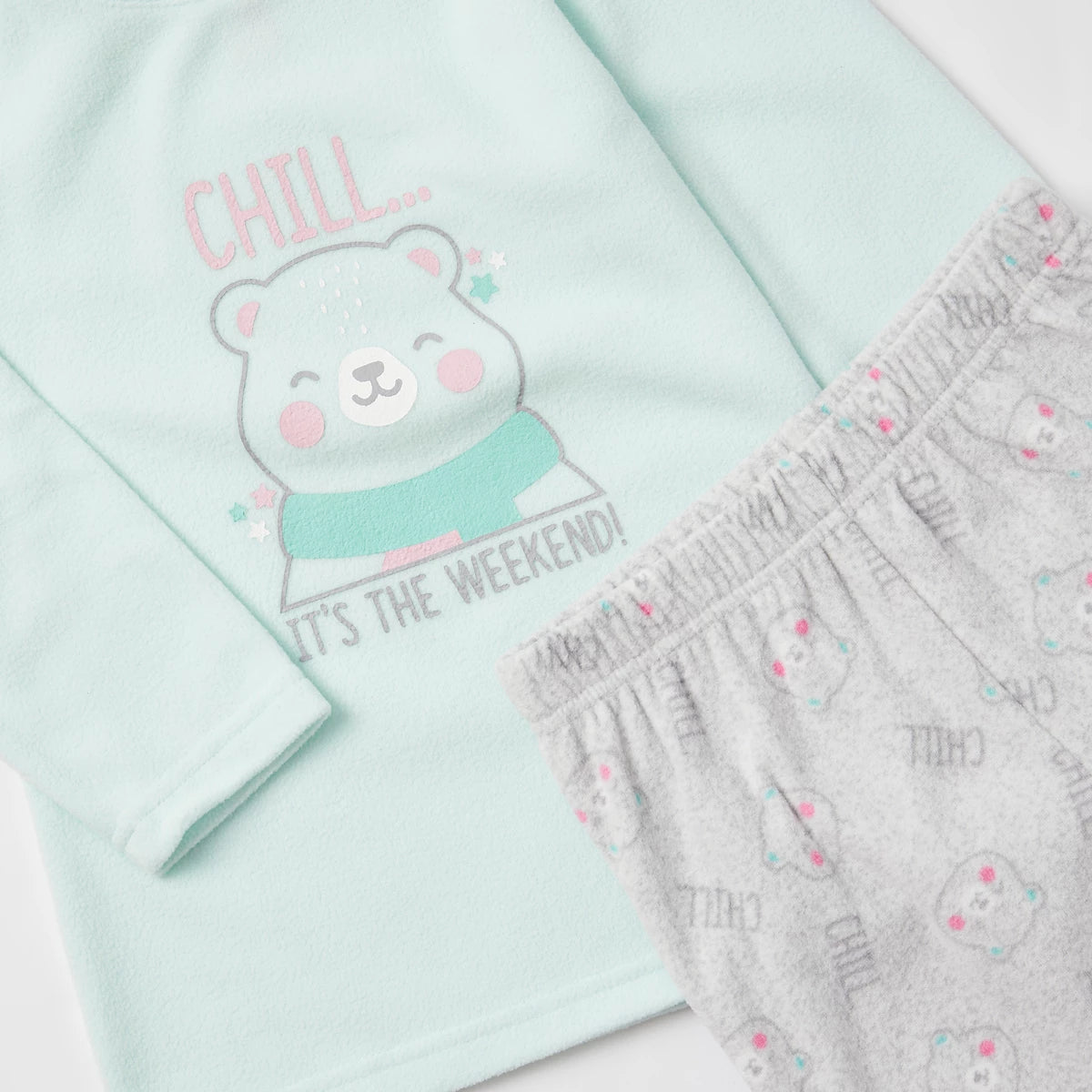 Max Printed Round Neck T-shirt and Full Length Pyjama Set