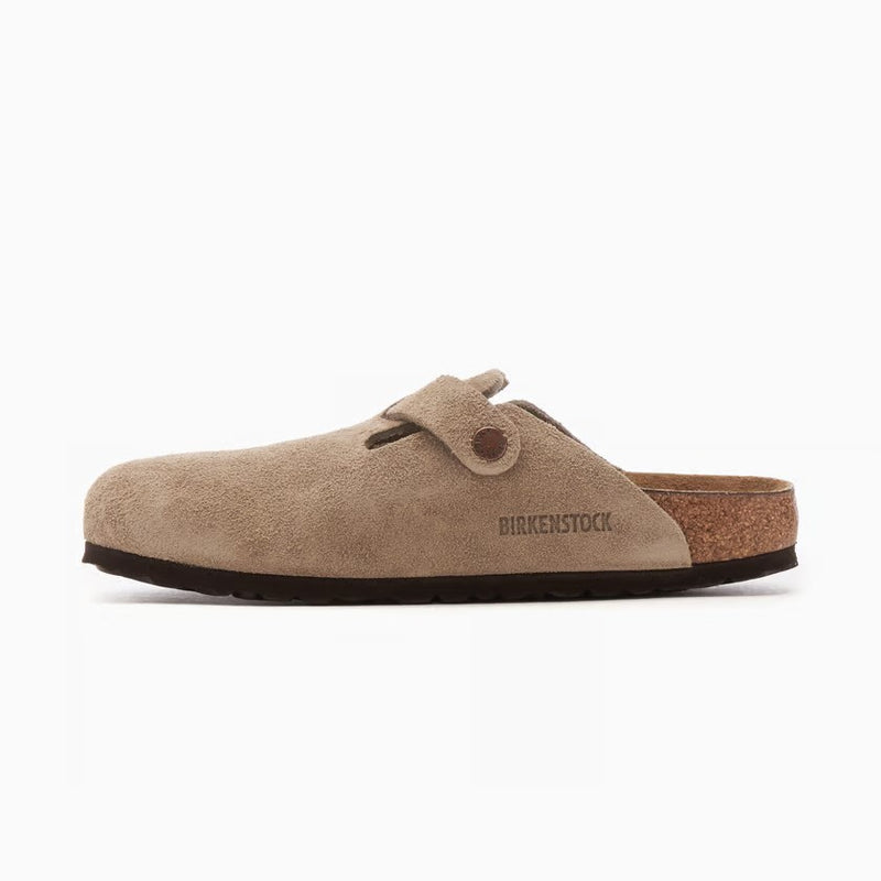 Birkenstock Boston clogs in Taupe Suede