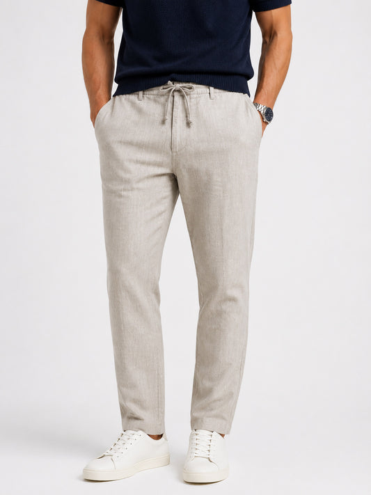 Ralph Lauren straight fit linen cotton trouser Light  Greige