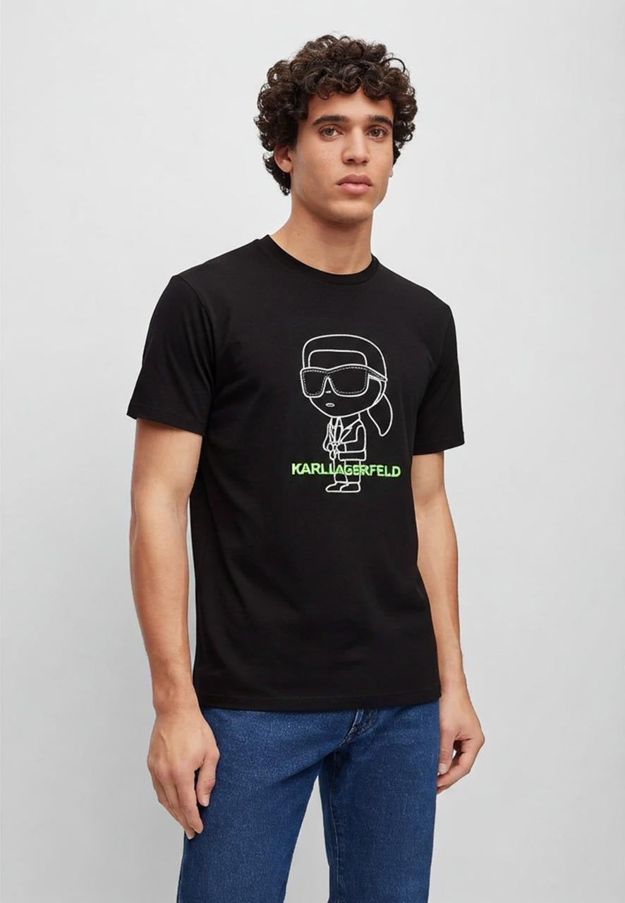 KARL LAGERFELD MDL BG LOGO BLK TSHIRT
