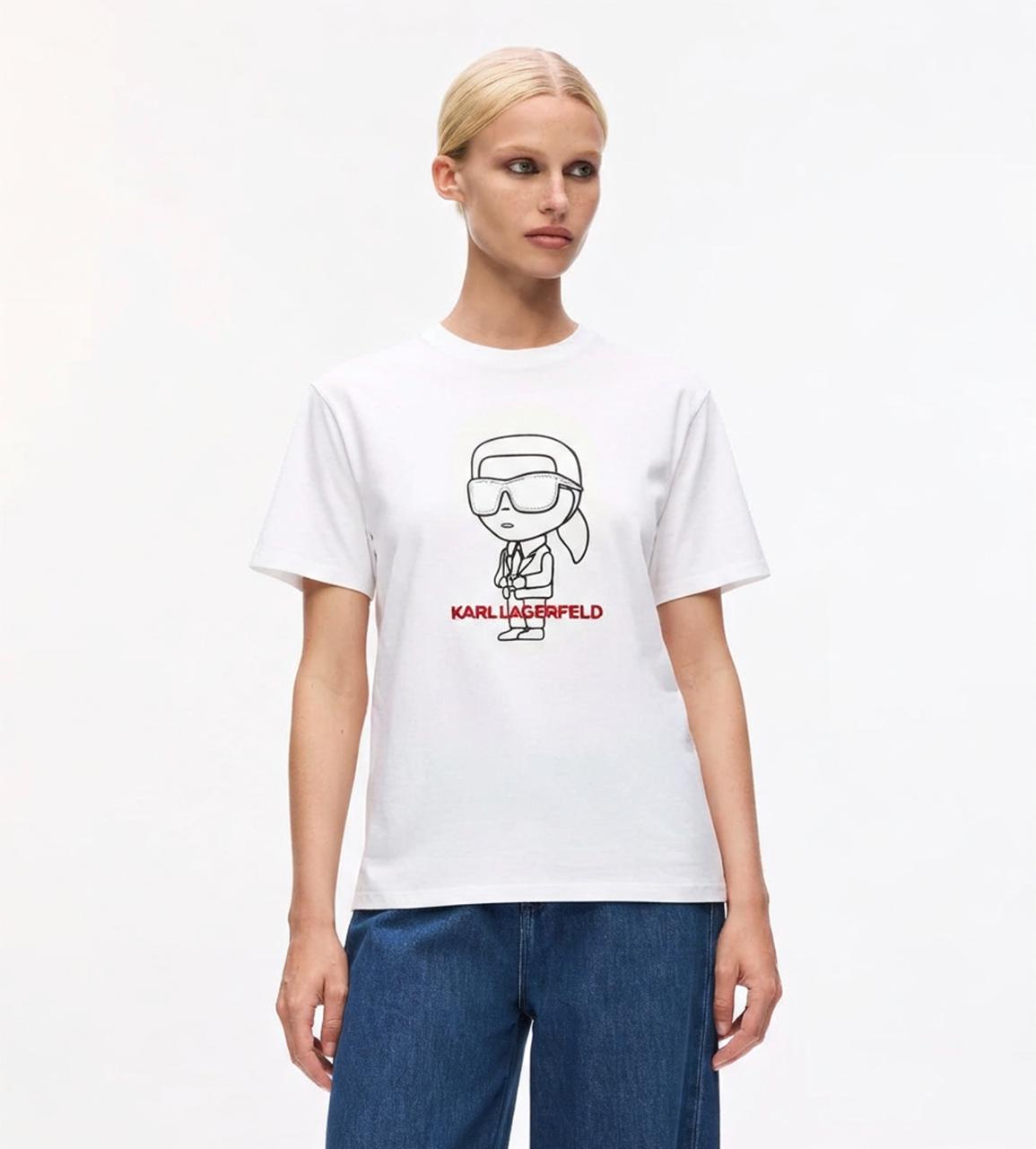 KARL LAGERFELD MDL BG LOGO WHITE  TSHIRT