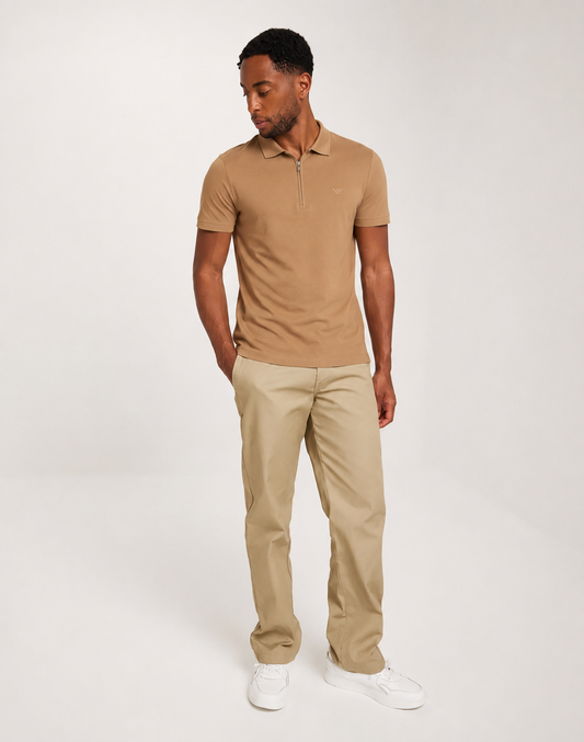 Emporio armani half zipper polo tshirt slim fit