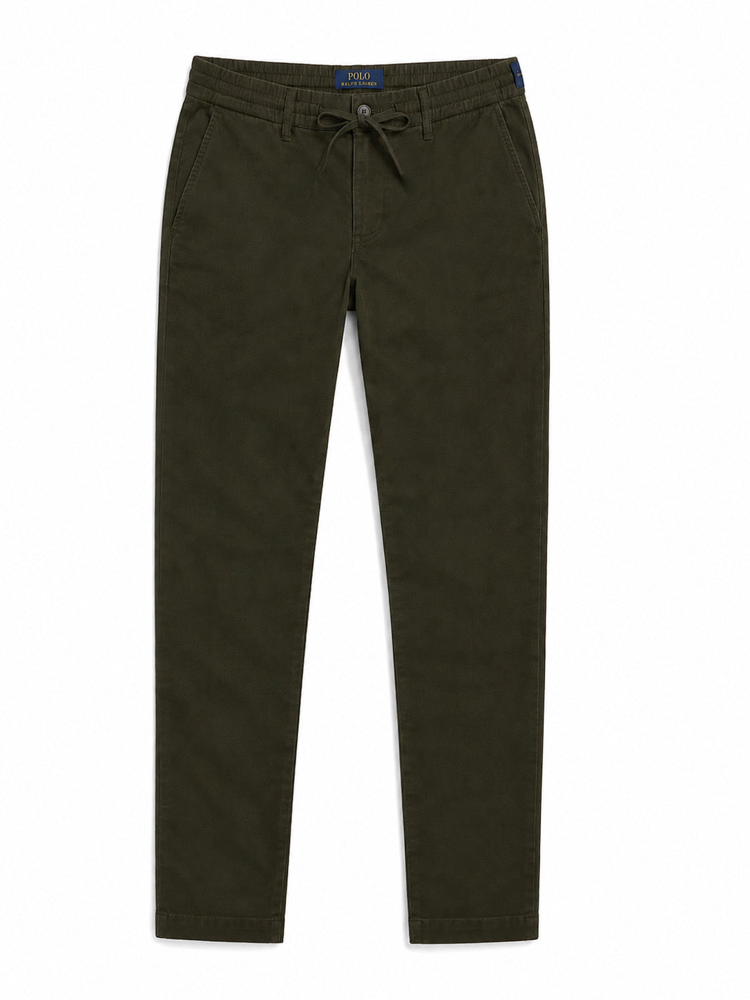 Ralph Lauren straight fit linen cotton trouser dark green