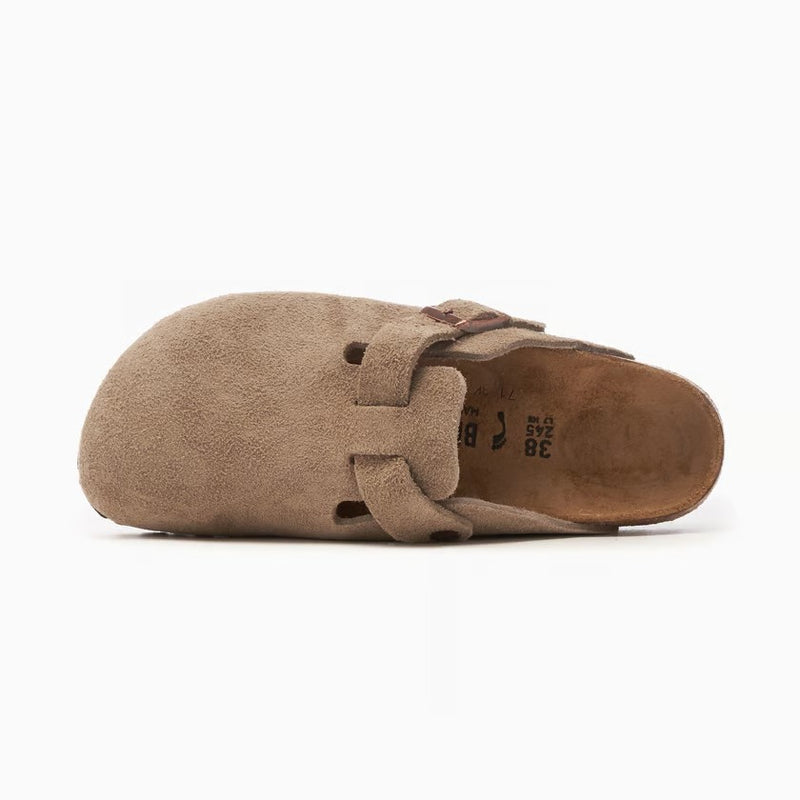 Birkenstock Boston clogs in Taupe Suede