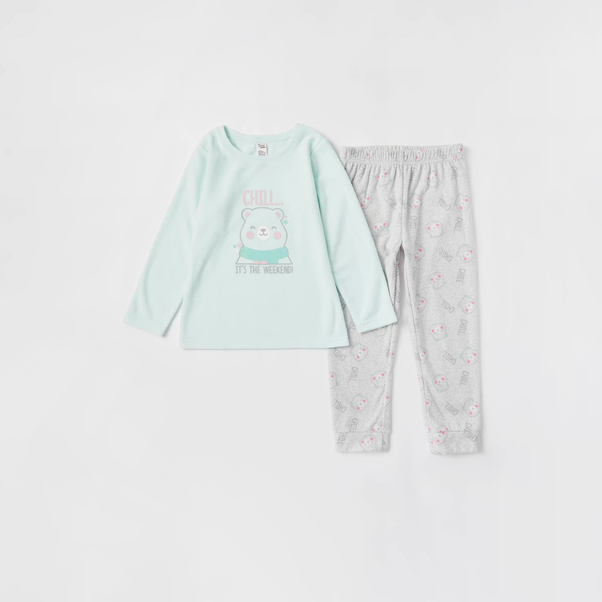 Max Printed Round Neck T-shirt and Full Length Pyjama Set