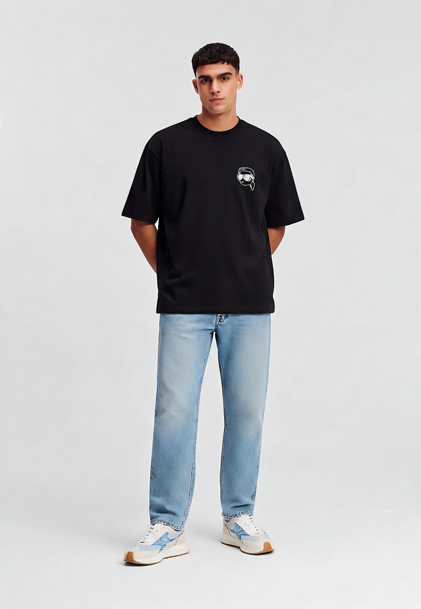 Karl Lagerfeld ikonk oversized black tshirt