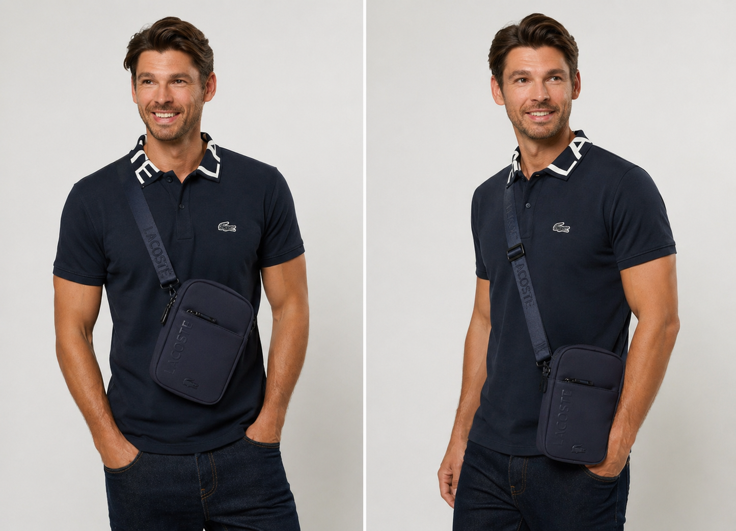 Lacoste leather cross bag